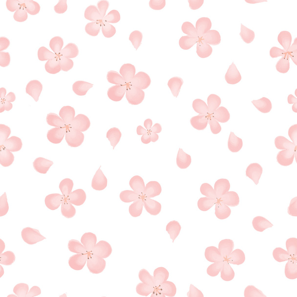 Seamless pattern  Watercolor Vector Flowers. Vector Watercolour Flowers.  - ベクター画像