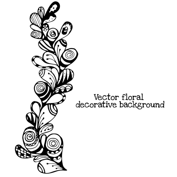Vector floral decorative paisley ethnic background. pattern with doodle design elements. - Vector, imagen