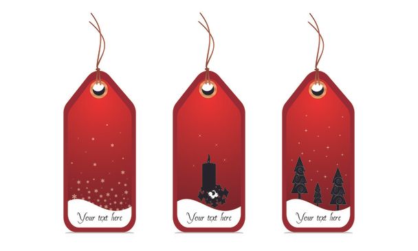 Editable vector illustration, set of Christmas price tags / labels
 - Вектор,изображение