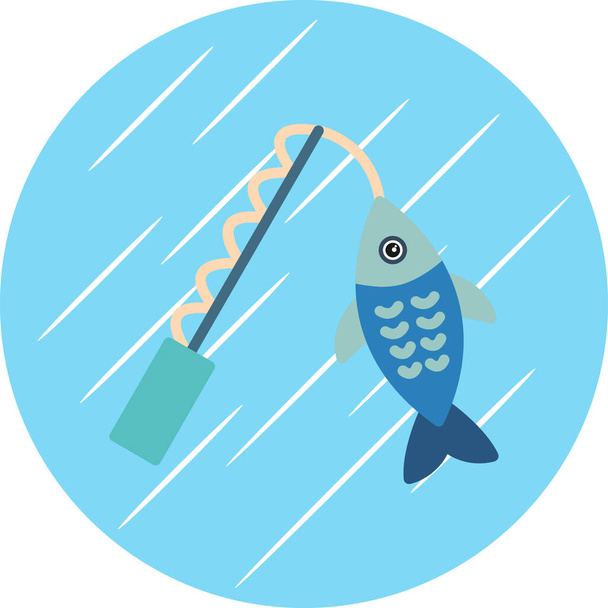 Fischerei Symbol Vektor Umriss Illustration  - Vektor, Bild