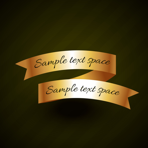 golden ribbon design with space for your text - Vetor, Imagem