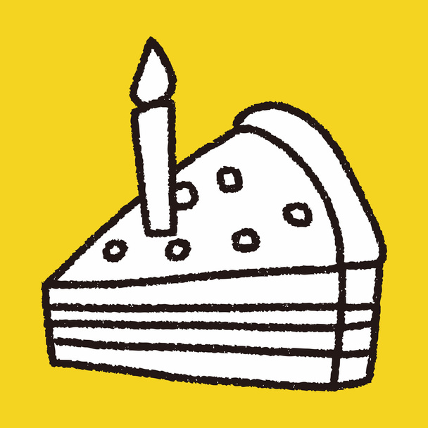 Doodle torta - Vektor, kép