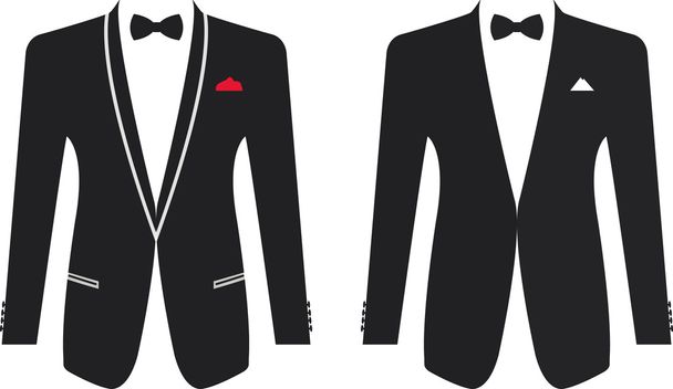 Men formal suit on a white background - Vector, Image