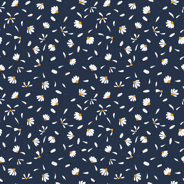 カモミールの花のパターン - ベクター画像