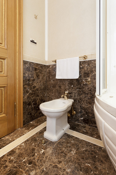 Luxury bathroom with marble floor - Photo, Image