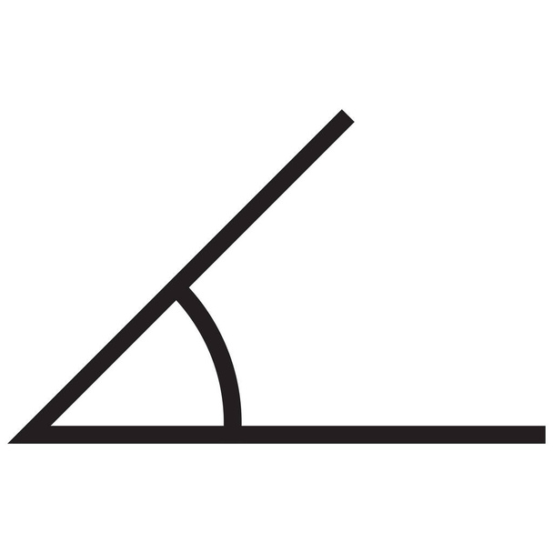 Winkelsymbol. 45 Grad Winkel Symbol isoliert auf weißem Hintergrund. Vektor - Vektor, Bild