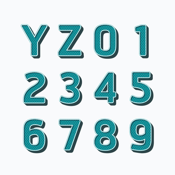 アルファベット ドット カラー スタイルの設定 - ベクター画像