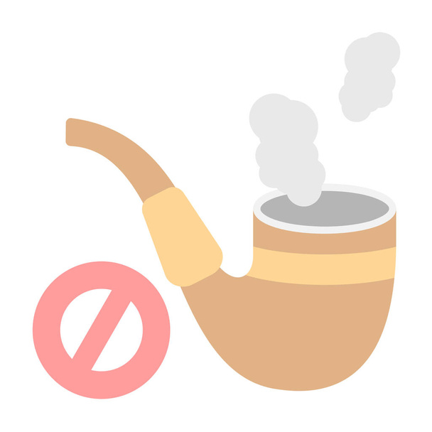 fumar icono de tubería, vector ilustración diseño simple - Vector, imagen
