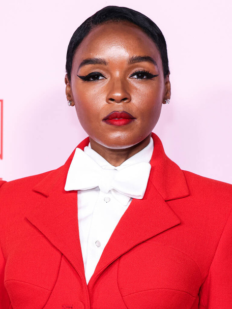 Janelle Monae (Janelle Mone) wearing a Sergio Hudson suit and jewelry by REZA arrives at the Fashion Trust U.S. Awards 2024 held at a Private Residence on April 9, 2024 in Beverly Hills, Los Angeles, California, United States. - Foto, imagen