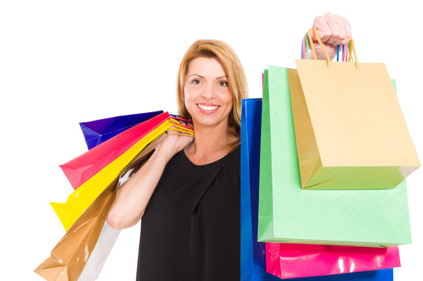 ショッピング女性を興奮 - 写真・画像