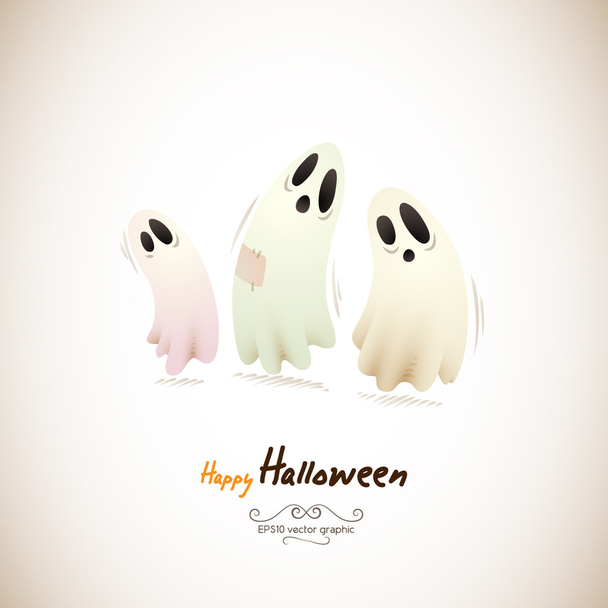 Happy Halloween Ghosts - Vector, Image