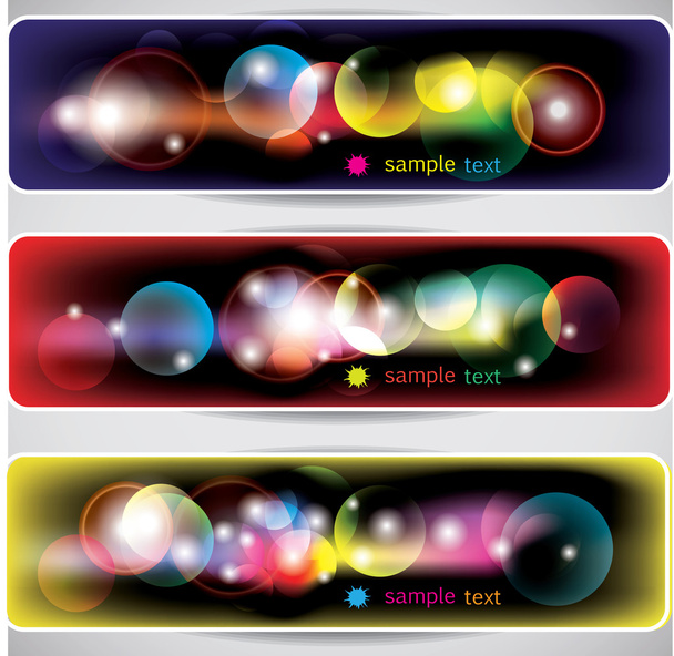 Abstract lights banners - Vector, Image