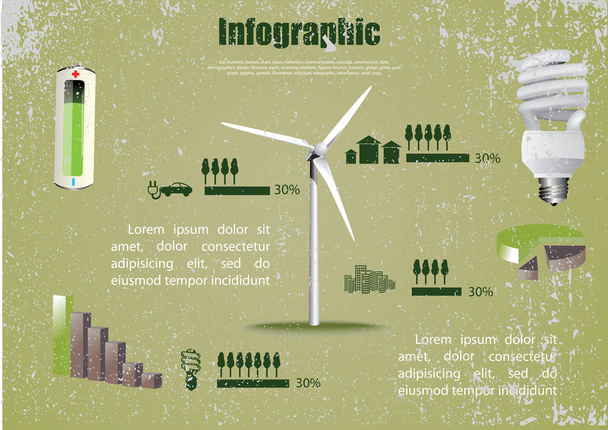 Ecology web infographic - Vettoriali, immagini