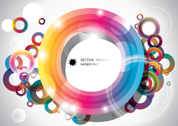 abstraktní pozadí s kruhy - Vektor, obrázek