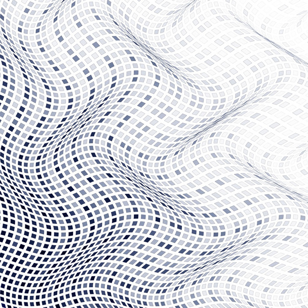 abstrakte fraktale blaue Quadrat-Pixel-Mosaik-Illustration - Foto, Bild