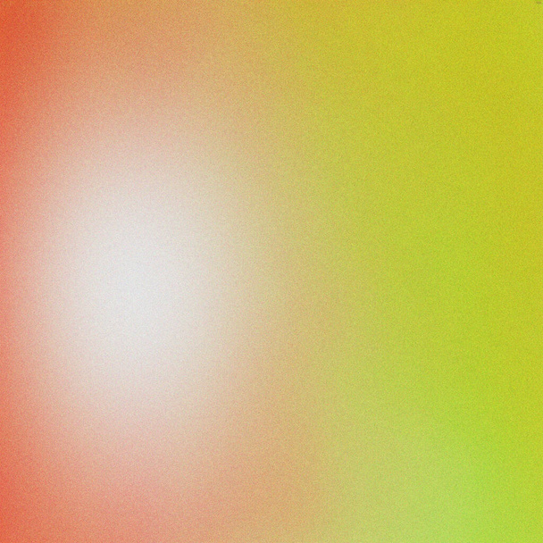 Abstract oranje, groen, geel gradiënt achtergrond, graan ruis effect, trendy vintage brochure banner social of product media design - Foto, afbeelding