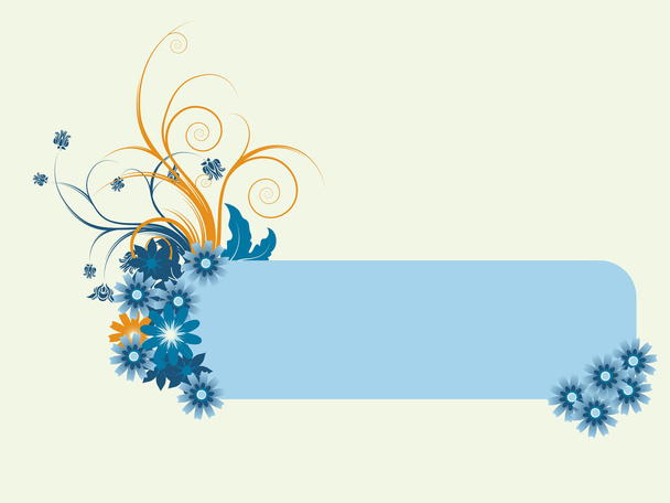 Abstract floral banner - Vector, afbeelding