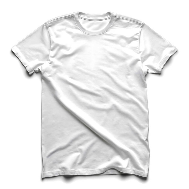 biały szary t-shirt izolowany na przezroczystym tle - Zdjęcie, obraz