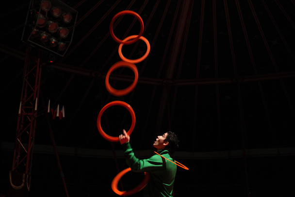 Czech juggler Michal Bados - Foto, Bild
