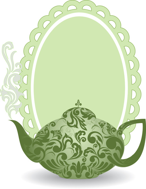 Green teapot - Vector, Image