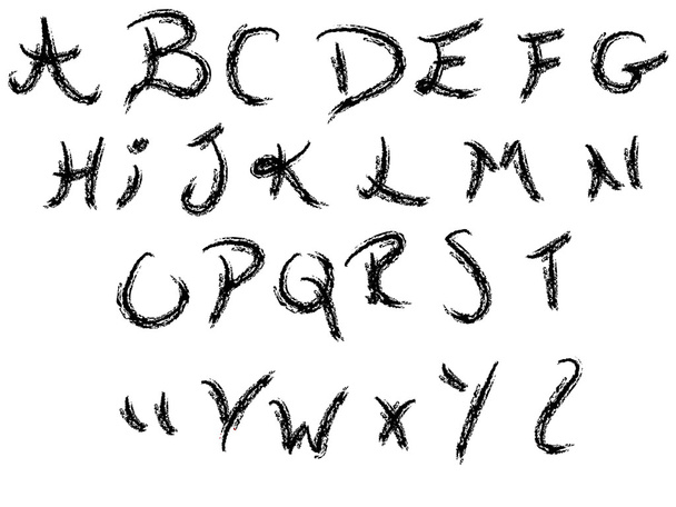 Rukopis abeceda A-Z - Vektor, obrázek