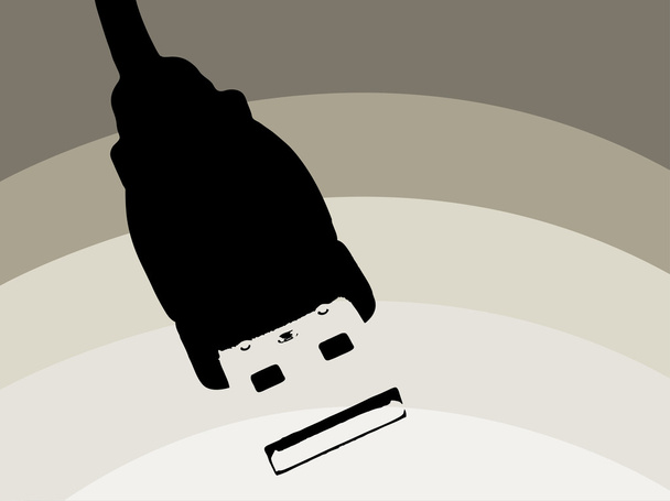 Cables de conexión de computadora - Conector USB 2
 - Vector, Imagen