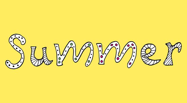 Summer lettering - Wektor, obraz
