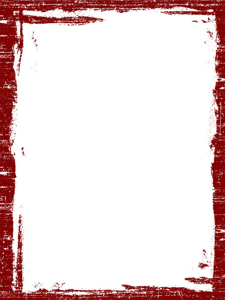 Grunged rode rand - Vector, afbeelding