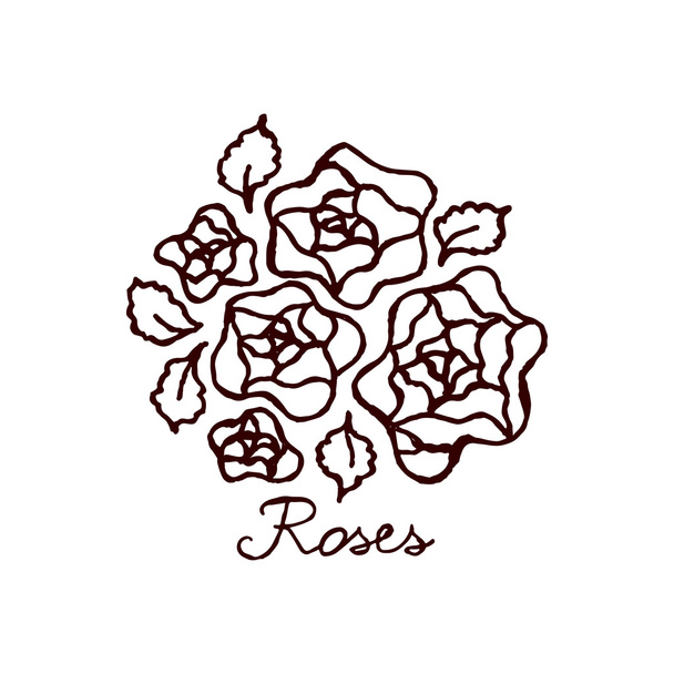 Букет з червоних троянд
 - Вектор, зображення