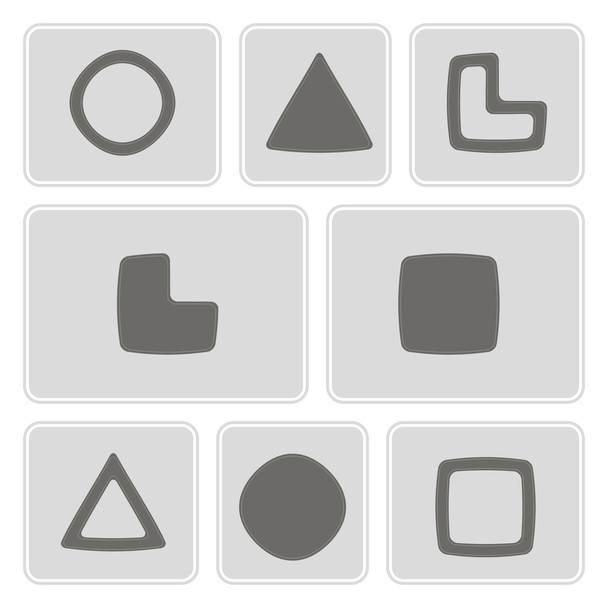 Набор монохромных икон с соционическими символами для Вашего дизайна
 - Вектор,изображение