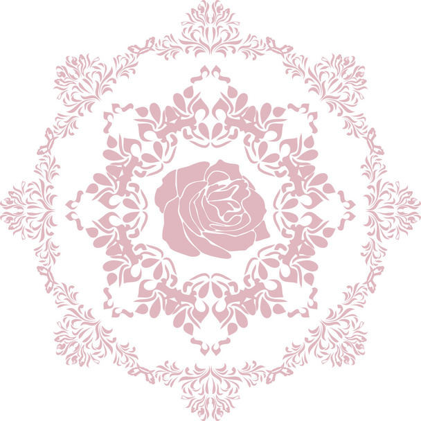 Ornamental pink circular element - Vektor, obrázek