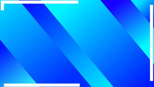 Brillante luz azul diagonal mezcla rectángulos blanco contorno enmarcado fondo - Vector, imagen
