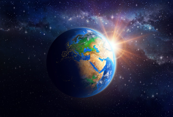 Planeta Tierra en el espacio exterior
 - Foto, Imagen