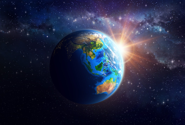 Planeta Tierra en el espacio exterior
 - Foto, imagen