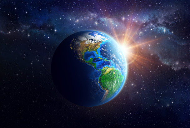 Planeta Tierra en el espacio exterior
 - Foto, imagen