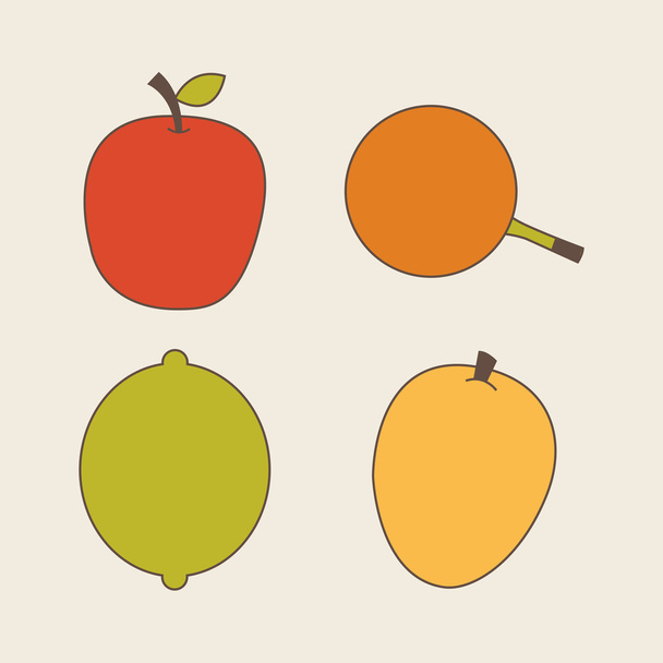 Icone di frutta
  - Vettoriali, immagini