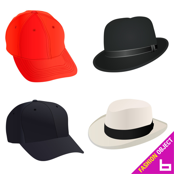 Fashion hat set - Vector, Image