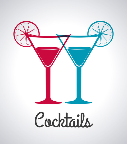 Cocktaildesign. - Vektor, Bild