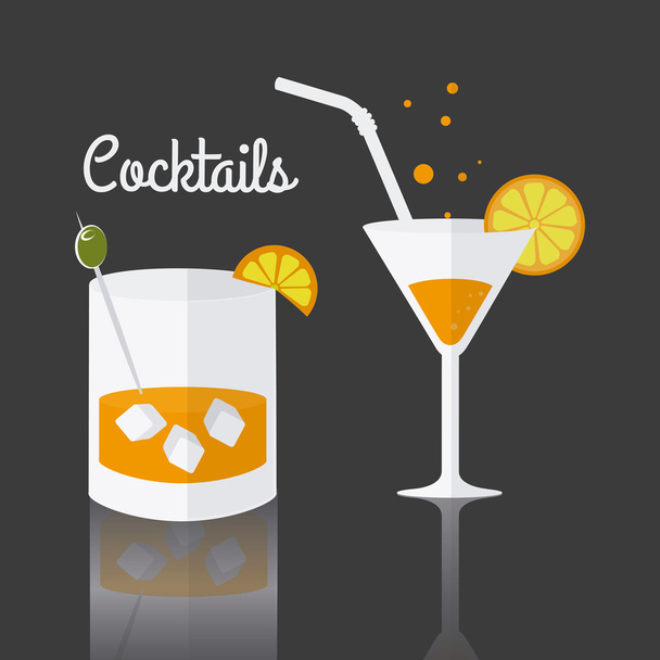 Cocktail design. - ベクター画像