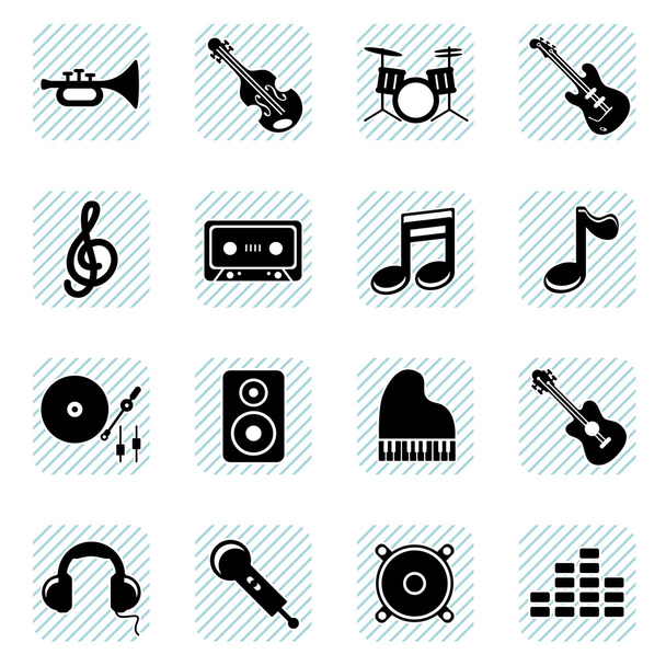 Ícones de música - Vetor, Imagem