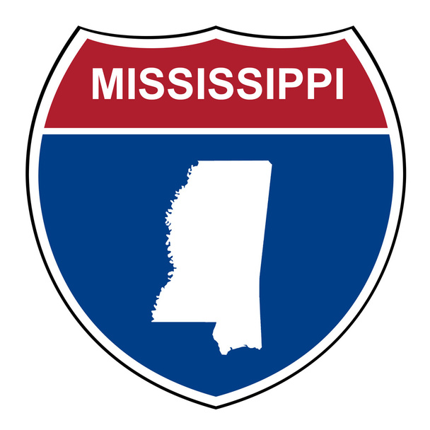 Mississippi interstate highway schild - Foto, afbeelding