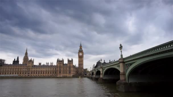 Londons Skyline umfasst Westminster Palace und Big Ben - Filmmaterial, Video