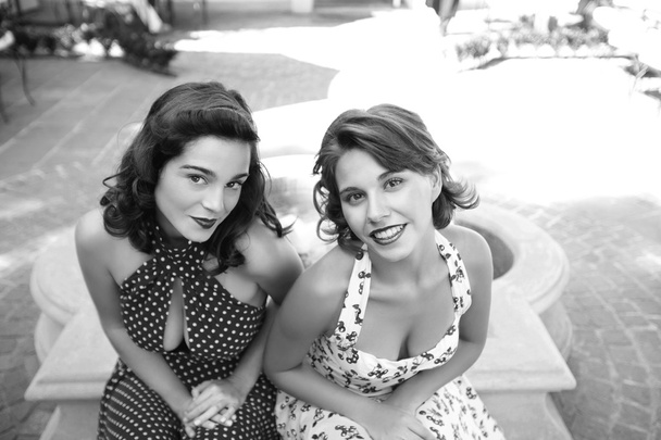 stylish retro Girls - Photo, Image