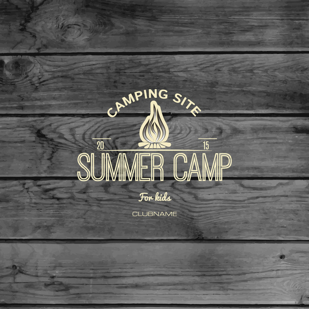 Emblemas de acampamento de verão logotipos e rótulos para qualquer uso
 - Vetor, Imagem