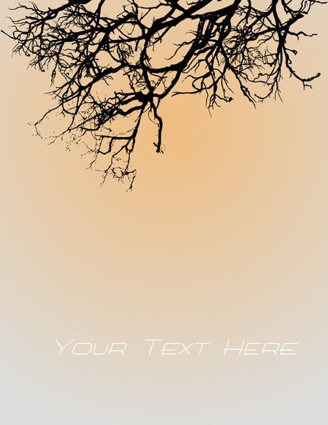 gałązki martwe drzewo na tło - Wektor, obraz
