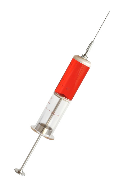 Old glass syringe and vaccine - Foto, Bild