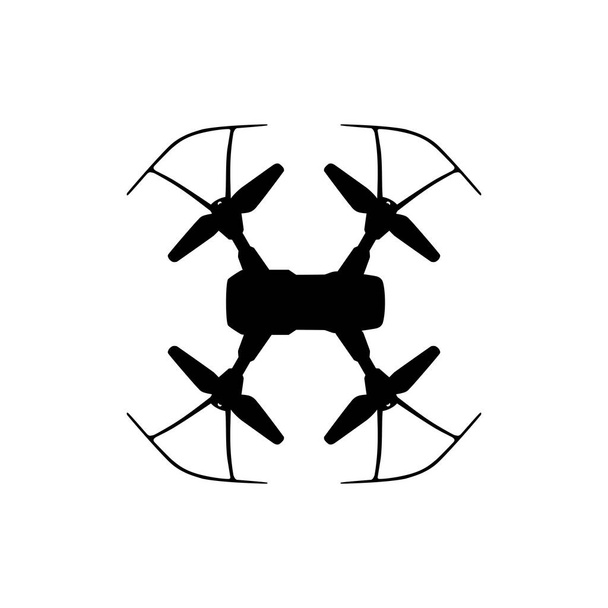 Drone Camera ya da UAV Silhouette, Flat Style, Art Illustration, Apps, Website, Pictogram, Logo Gram veya Graphic Design Element için kullanılabilir. Vektör İllüstrasyonu  - Vektör, Görsel