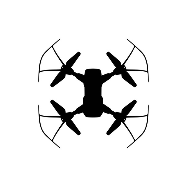 Drone Camera of UAV Silhouet, Flat Style, Kan worden gebruikt voor Art Illustration, Apps, Website, Pictogram, Logo Gram, of Graphic Design Element. Vector Illustratie  - Vector, afbeelding