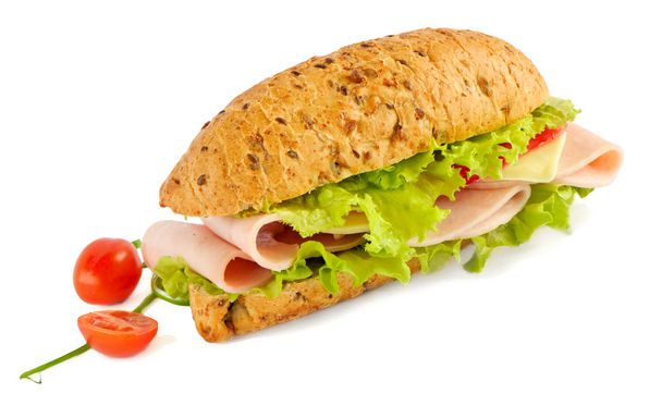 Sandwich isolated on white - Φωτογραφία, εικόνα