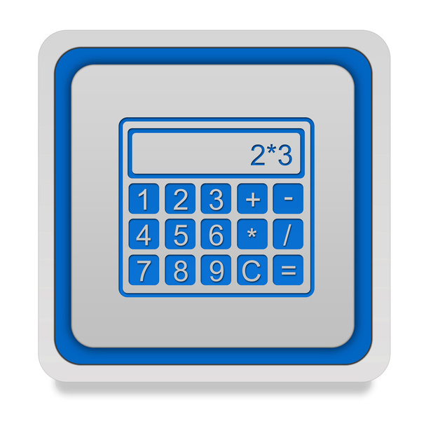 Calculate square icon on white background - Zdjęcie, obraz